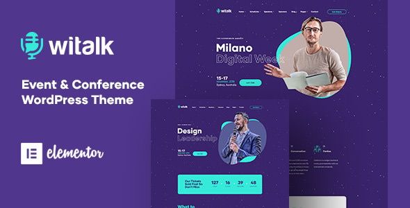 WiTalk – Event & Conference WordPress Theme 1 Wi Talk Event & Conference WordPress Theme
