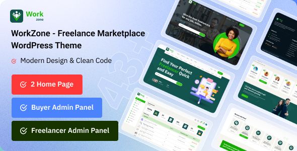 WorkZone – Freelance Marketplace WordPress Theme 1 Work Zone – Freelance Marketplace WordPress Theme