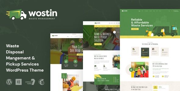 Wostin Waste Disposal Management WordPress Theme