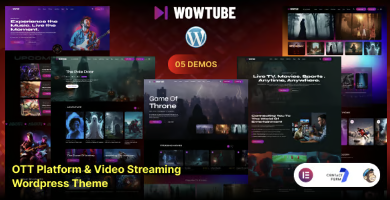 WowTube – OTT Platform & Video Streaming WordPress Theme 1 Wow Tube – OTT Platform & Video Streaming WordPress Theme