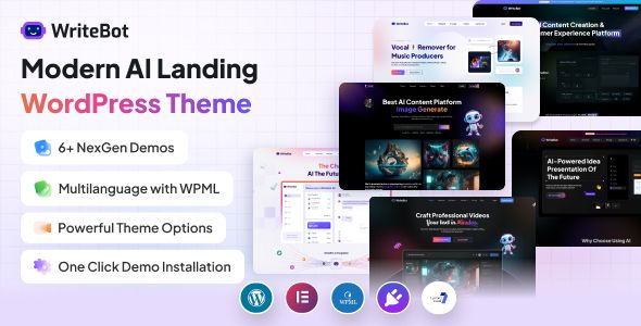 Writebot – AI Startup WordPress theme 1 Writebot – AI Startup WordPress Theme