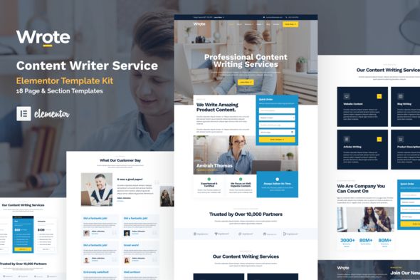 Wrote – Content Writing & Copywriting Template Kit 1 Wrote – Content Writing & Copywriting Template Kit WordPress Theme