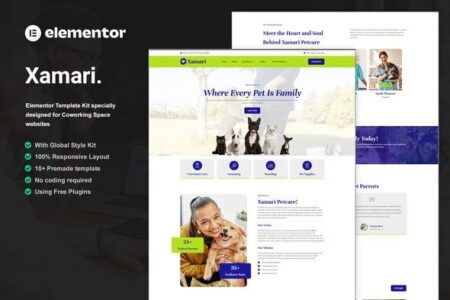 Xamari Pet Care Services Elementor Template Kit