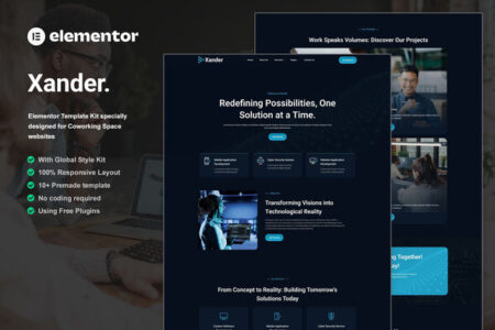 Xander WordPress Elementor Template Kit