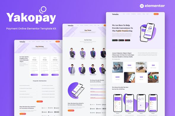 Yakopay – Online Payment App Elementor Template Kit 1 Yakopay Online Payment App Elementor Template Kit
