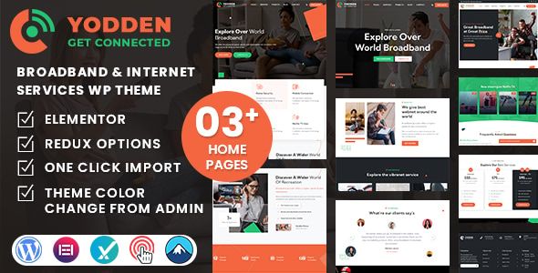 Yodden Broadband & Internet Services WordPress Theme