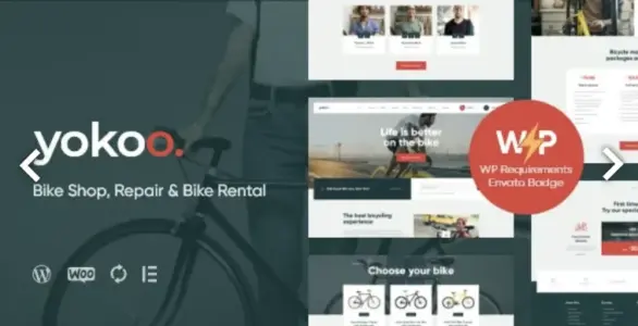 Yokoo Pro Bike Shop & Bicycle Rental WordPress Theme