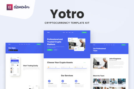 Yotro Cryptocurrency Elementor Template Kit