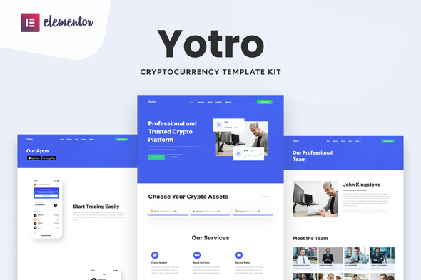 Yotro Cryptocurrency Elementor Template Kit