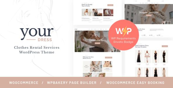 Your Dress Clothes Rental Services WordPress Theme
