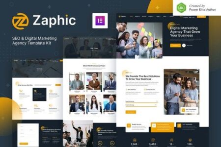 Zaphic SEO and Digital Marketing Agency Elementor Template Kit