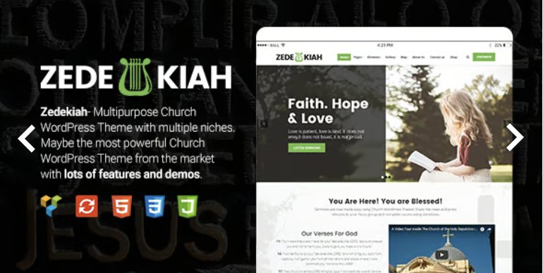 Zedekiah - MultiPurpose Church & Religion WordPress Theme 1 Zedekiah - Multi Purpose Church & Religion WordPress Theme
