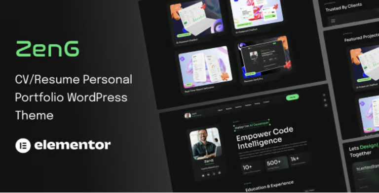 Zen G Personal Portfolio WordPress Theme