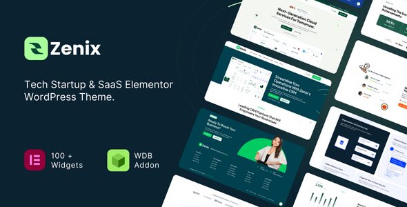 Zenix - Tech Startup & Saa S Elementor WordPress Theme
