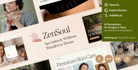 Zen Soul Spa Salon & Wellness WordPress Theme