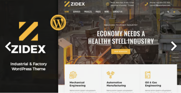 Zidex Industrial & Factory WordPress Theme
