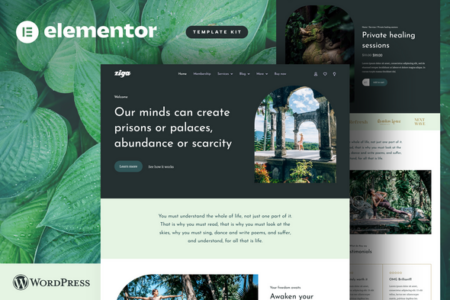 Ziga - Healer & Life Coach Elementor Template Kit