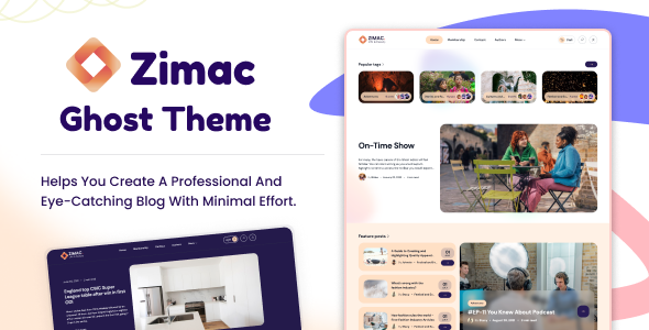 Zimac Ghost Theme WordPress Theme