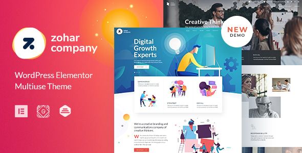 Zohar company WordPress Elementor Multiuse Theme