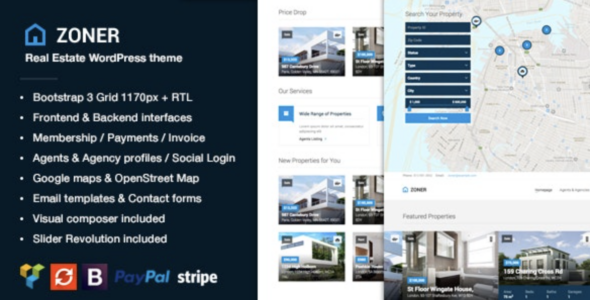 Zoner Real Estate WordPress Theme
