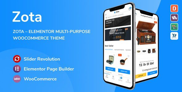 Zota Elementor Multi-Purpose Woo Commerce Theme