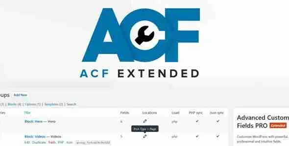 ACF Extended Pro WordPress Plugin