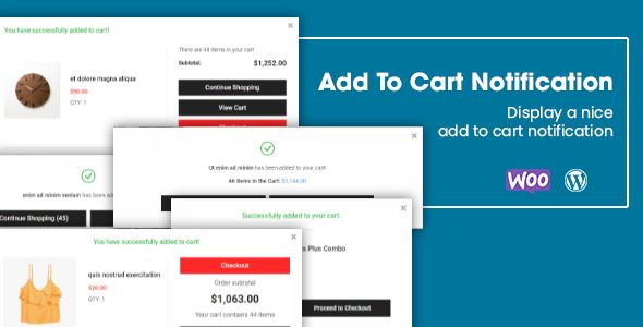 Add To Cart Notification Woo Commerce WordPress Plugin