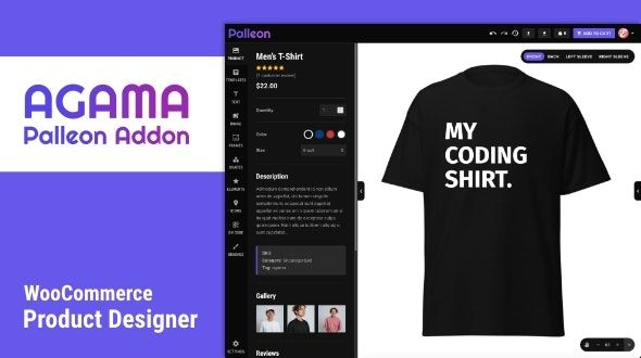 Agama – Product Designer For WooCommerce – Palleon Addon 1 Agama Palleon Addon for WooCommerce WordPress Plugin