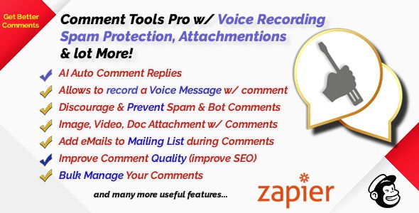 Comment Tools Pro with Voice Recording WordPress Plugin