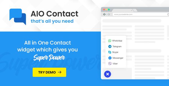 AIO Contact all in one contact widget WordPress Plugin