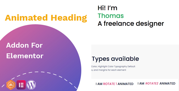 Animated Heading for Elementor WordPress Plugin