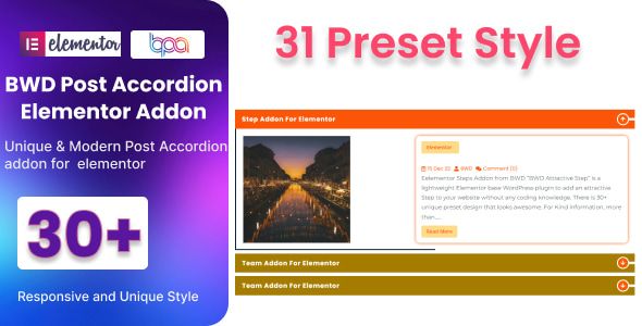 Blog Post Accordion Addon For Elementor WordPress Plugin