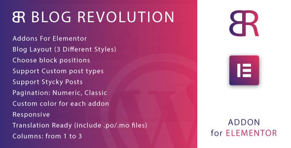 Blog Revolution for Elementor WordPress Plugin 1 Blog Revolution for Elementor WordPress Plugin