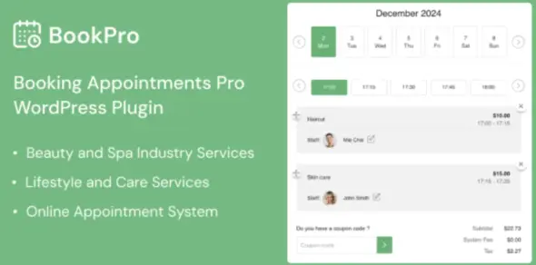 Book Pro Appointment Booking WordPress Plugin