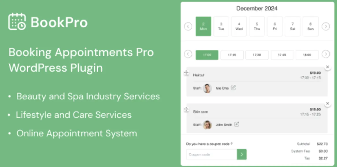 BookPro - Appointment Booking WordPress Plugin 1 Book Pro Appointment Booking WordPress Plugin