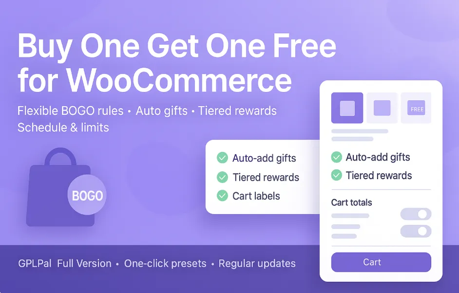 Buy One Get One Free for WooCommerce 1 Buy One Get One Free for WooCommerce WordPress Plugin