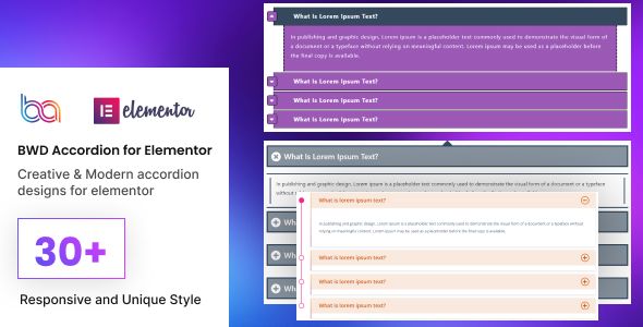BWD accordion addon for elementor 1 BWD Accordion for Elementor WordPress Plugin