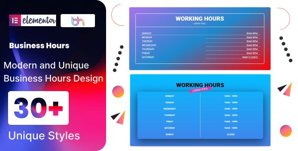 BWD Business Hours addon for elementor 1 BWD Business Hours addon for Elementor WordPress Plugin