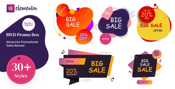 BWD promo box elementor addons WordPress Plugin