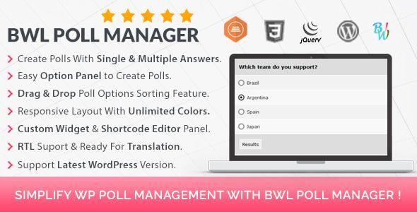 BWL Poll Manager 1 BWL Poll Manager WordPress Plugin