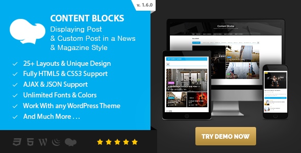 Content Blocks Layout For WPBakery Page Builder - News & Magazine Style 1 Content Blocks Layout For WPBakery Page Builder WordPress Plugin