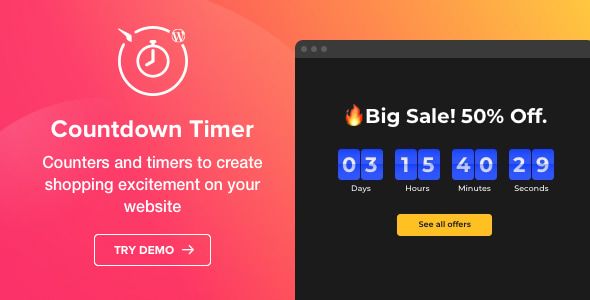 Countdown Timer - WordPress Countdown Timer plugin 1 Countdown Timer WordPress Plugin