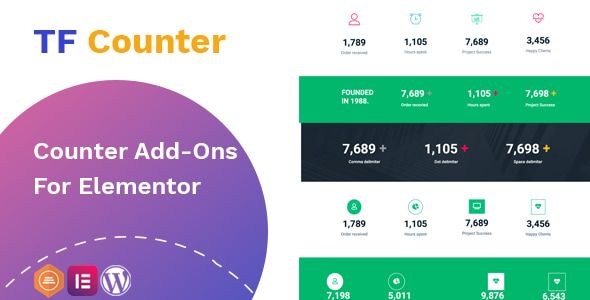 Counter addon - widget for Elementor 1 Counter addon for Elementor WordPress Plugin