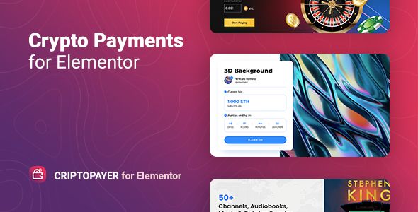 Criptopayer – Crypto Payment Button for Elementor 1 Criptopayer for Elementor WordPress Plugin
