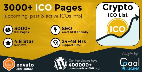 Crypto ICO List Widgets Pro – WordPress ICO Database Plugin 1 Crypto ICO List Widgets Pro WordPress Plugin