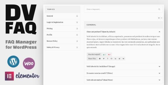 DV FAQ - Advanced WordPress FAQ Plugin 1 DV FAQ - Advanced WordPress FAQ Plugin
