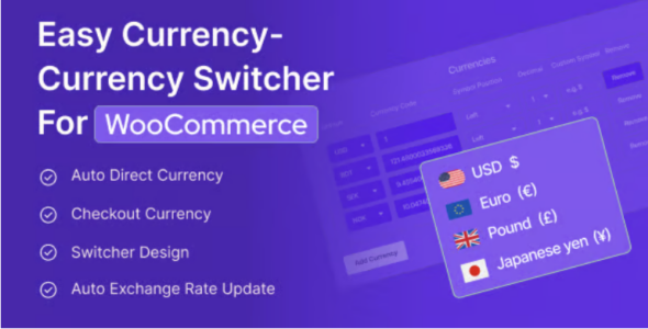 Easy Currency Switcher for WooCommerce WordPress Plugin
