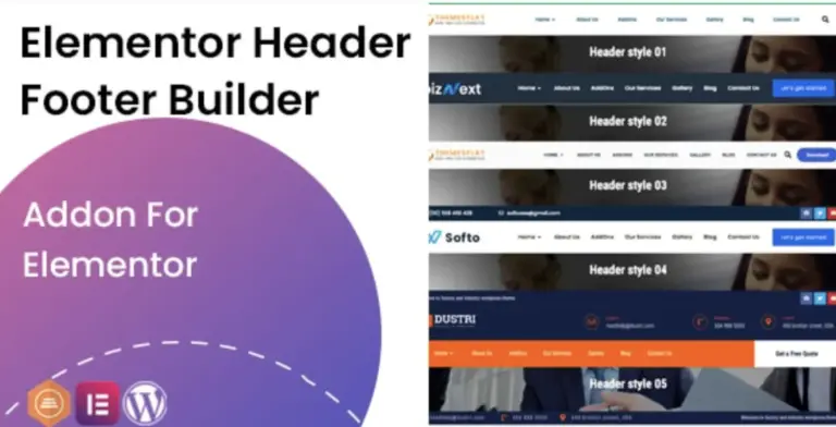 Elementor Header Footer Builder for Elementor WordPress Plugin