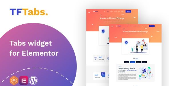 Elementor Tabs addon, widget 1 Elementor Tabs addon WordPress Plugin