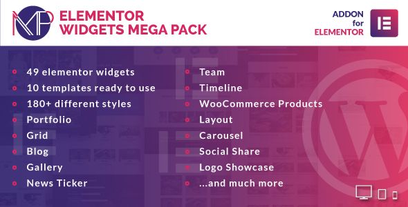 Elementor Widgets Mega Pack - Addons for Elementor Page Builder WordPress Plugin 1 Elementor Widgets Mega Pack for Elementor WordPress Plugin